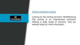 Roofing Companies & Contractors in Ottawa