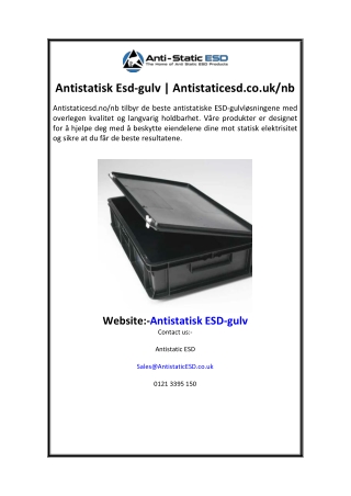 Antistatisk Esd-gulv  Antistaticesd.co.ukm nb