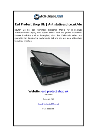 Esd Protect Shop Uk  Antistaticesd.co.uk de