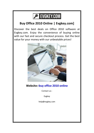 Buy Office 2010 Online  Evgkey.com