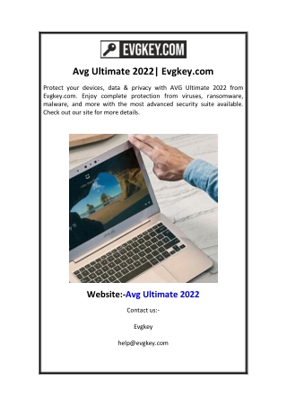 Avg Ultimate 2022 Evgkey.com