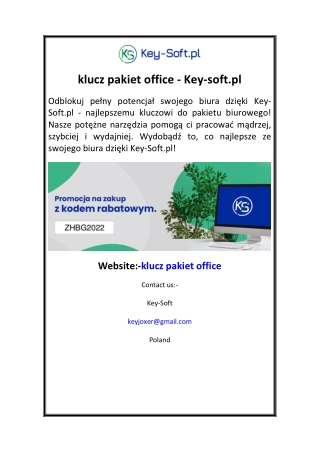 klucz pakiet office - Key-soft.pl