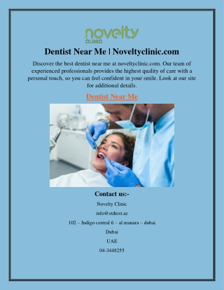 Dentist Near Me  Noveltyclinic