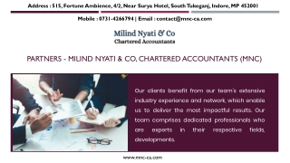 Partners - Milind Nyati & Co, Chartered Accountants (MNC)