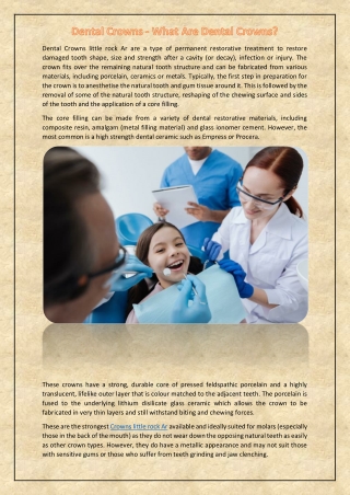 Dental Crowns - What Are Dental Crowns?