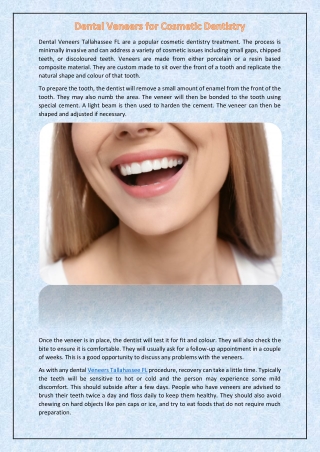 Dental Veneers for Cosmetic Dentistry