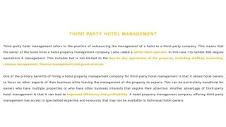 third party hotel management