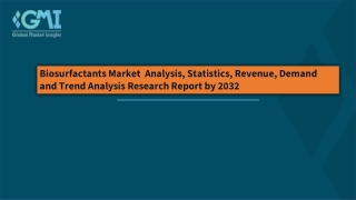 Biosurfactants Market  Regional Analysis & Growth Forecast to 2032