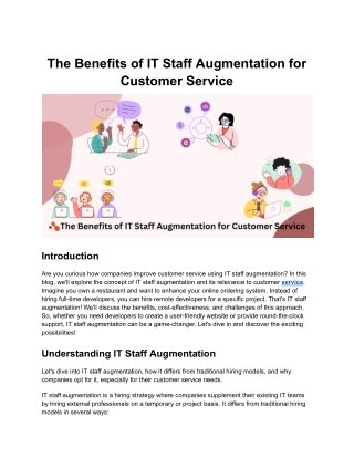 The Benefits of IT Staff Augmentation for Customer Service