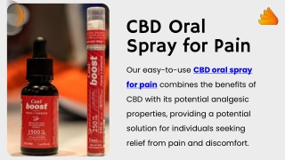 CBD Oral Spray for Pain