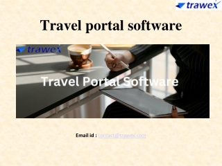 Travel portal software