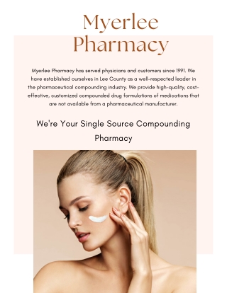 Best Compounding Pharmacy In Fort Myers FL | Myerlee Pharmacy