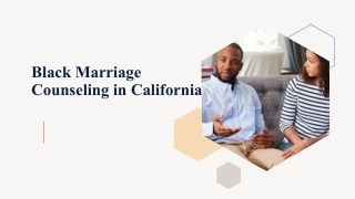 Black Marriage Counseling in California