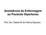 Assistência de Enfermagem ao Hipertenso