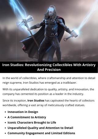 Iron Studios Revolutionizing Collectibles With Artistry And Precision