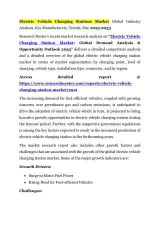 Electric Vehicle Charging Station Market [2023-2033]