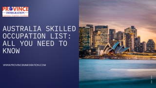 Australia Skilled Occupation List All You Need to Know