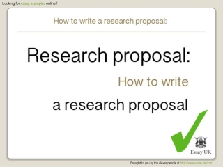 Essay Examples | How To Write A Research Proposal