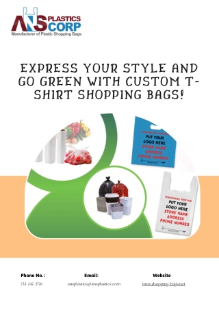 Express Your Style and Go Green with Custom T-Shirt Shopping Bags!