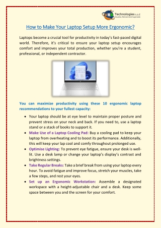 How To Make Your Laptop Setup More Ergonomic?