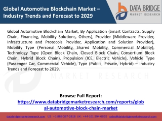 Global Automotive Blockchain Market