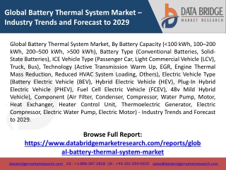 Global Battery Thermal System Market