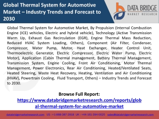 Global Thermal System for Automotive Market