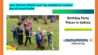 Birthday Party Places in Sydney - Laser Warriors
