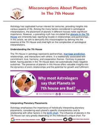 Misconceptions About Planets In The 7th House