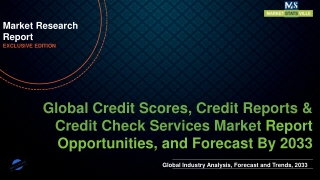 Credit Scores, Credit Reports & Credit Check Services Market Growth Statistics, Size, Outlook to 2033