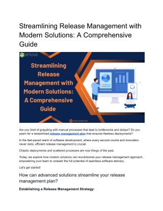 Streamlining Release Management with Modern Solutions_ A Comprehensive Guide