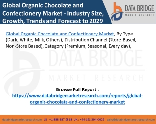 Global Organic Chocolate and Confectionery Market