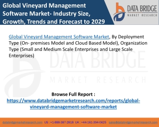 Global Vineyard Management Software Market