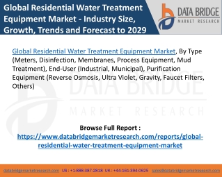 Global Residential Water Treatment Equipment Market