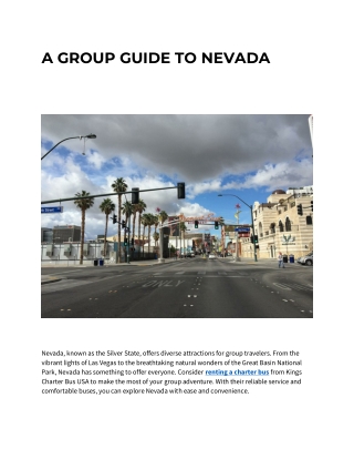A GROUP GUIDE TO NEVADA