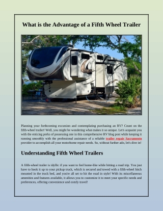 Why is Routine RV Maintenance Necessary?