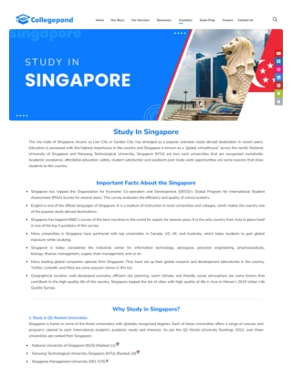 Study in Singapore Universities, Eligibility, Cost and Scholarship