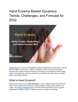 Hand Eczema Market