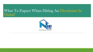 What To Expect When Hiring An Electrician In Dubai