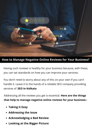 How to Manage Negative Online Reviews for Your Business