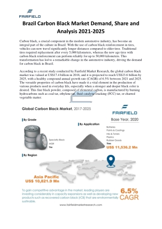 Brazil Carbon Black Market Demand, Share and Analysis 2021-2025