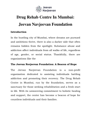 Drug Rehab Centre in Mumbai Call-7428290580