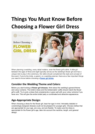 Things You Must Know Before Choosing a Flower Girl Dress.docx