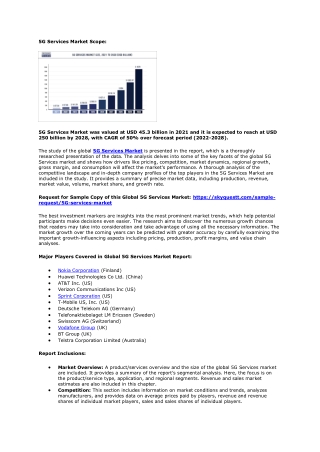 5G Services Market Scope