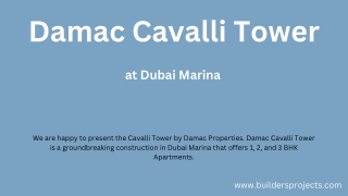 Damac Cavalli Tower E-Brochure