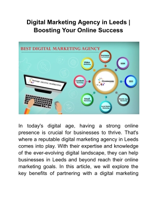 Digital Marketing Agency in Leeds _ Boosting Your Online Success