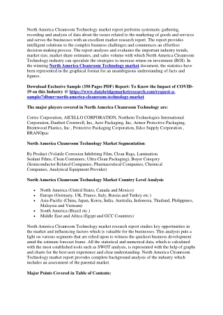 North America Cleanroom Technology Market 1