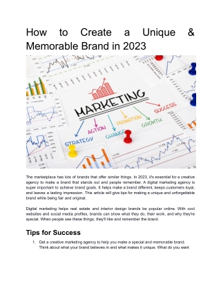 How to Develop a Unique & Memorable Brand in 2023