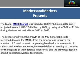 Monolithic Microwave IC Market: A $17.0 Billion Opportunity by 2027