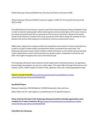Endoscopy Ultrasound Market